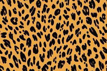 seamless pattern of leopard skin texture 2d illustrated repeating background with cheetah spots multicolored speckled animal print CMYK typographic shades - obrazy, fototapety, plakaty