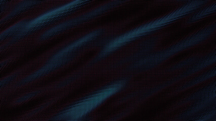 waves of colorful points. Digital data splash of point array. Futuristic smooth glitch UI element