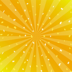 背景　集中線　放射　キラキラ　黄色