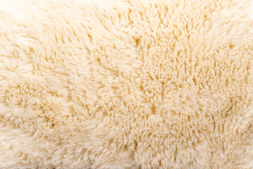 White wool texture background, light natural sheep wool, white seamless cotton, texture of fluffy fur for designers, close-up fragment white wool carpet