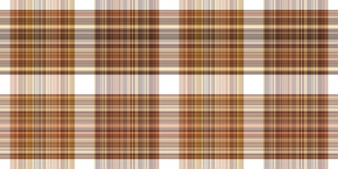 Woodland white tartan seamless border textile. Tonal autumnal forest plaid with organic texture. banner of orange stripe for rough washi tape.