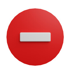 Stop sign 3d render icon illustration