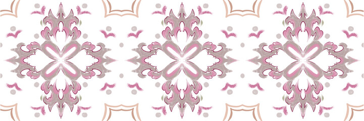 Set of watercolor illustrations - ceramic tile stylization with  ornaments. Azulejos portugal, Turkish ornament, Moroccan tile mosaic, Talavera ornament.