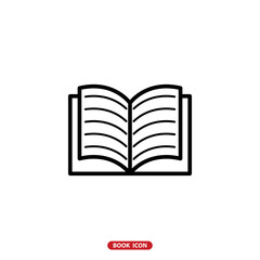 Book icon vector flat style logo template