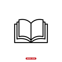 Book icon vector flat style logo template