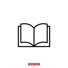 Book icon vector flat style logo template