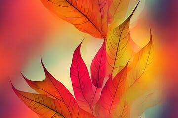 Fototapeta premium Seamless colorful abstract Leaf digital texture sumar pattern on background