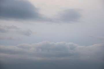 Picturesque view of grey sky with clouds