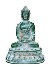 jade buddha statue isolated