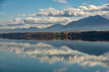 autumn lake in the mountains, Liptovsk&aacute; Mara, Liptov, Slovakia