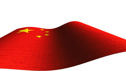China1-2.png, [PNG] Chinese flag fluttering in the wind
