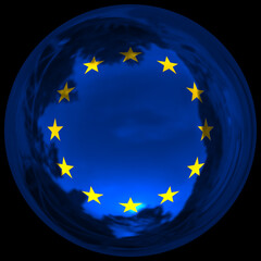EU_ball1.png, [PNG] Metal ball with EU flag pattern