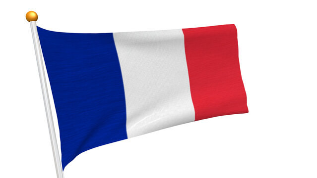 France.png, [PNG] French flag fluttering in the wind