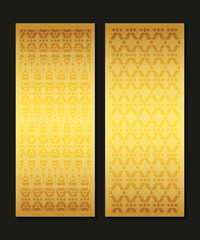 Gold vertical banner with minimal pattern