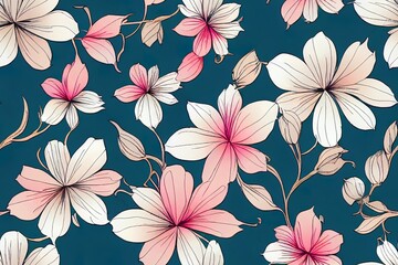 Floral seamless pattern with beautiful flowers. flowers Pattern for summer fashion prints.