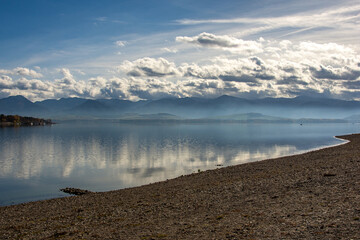 lake in the mountains, Liptovsk&aacute; Mara, Liptov, Slovakia