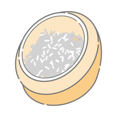 シンプルな猫用トイレのイラスト