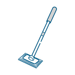 シンプルなモップのイラスト