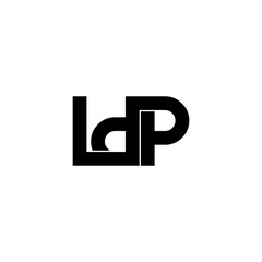 ldp letter initial monogram logo design