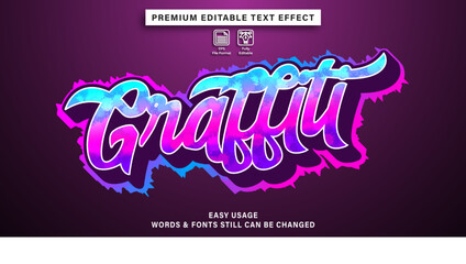 editable text effect graffiti