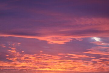 sunset sky with clouds