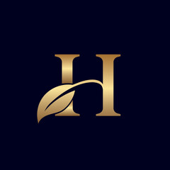 GOLD LOGO H WITH LEAF
