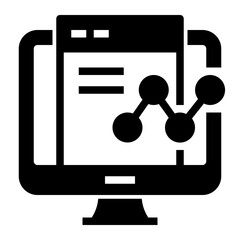 Icon Online Analytics With Style Glyph