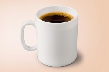 Hot aroma coffee in cup, morning concept
