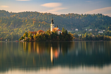Naklejka premium church on the lake