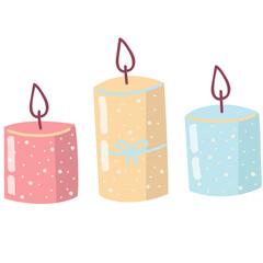 Decorative aroma candles.