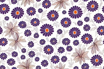 Floral Allover seamless pattern design for digital print and any type of print