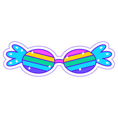 Fototapeta premium Isolated colored sunglasses lgbt pride icon Vector