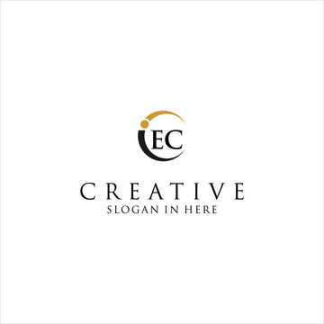 abstract CIE logo design. modern IEC letter vector