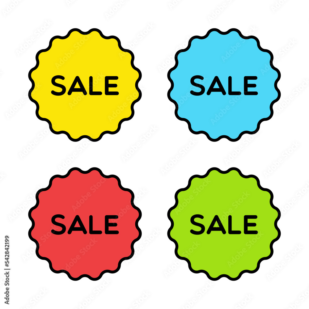 Wall mural Vector Set of Sale Badge Labels