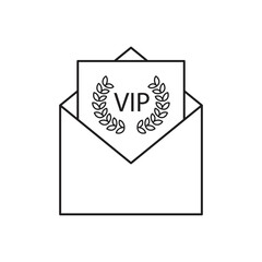 Vip Invitation icon design. Envelope with vip card vector icon. isolated on white background. vector illustration