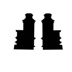 Balinese traditional gate silhouette