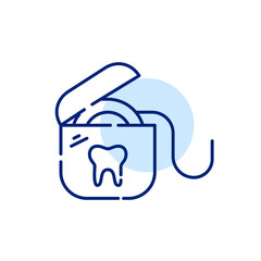 Dental floss icon. Pixel perfect, editable stroke design