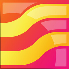 Abstract square logo illustration in trendy and minimal style