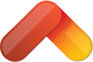 Abstract letter A logo illustration in trendy and minimal style