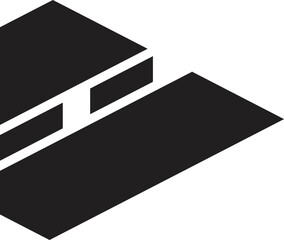 Abstract play button logo illustration in trendy and minimal style