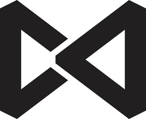 Abstract connection logo illustration in trendy and minimal style