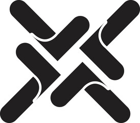 Abstract connection logo illustration in trendy and minimal style