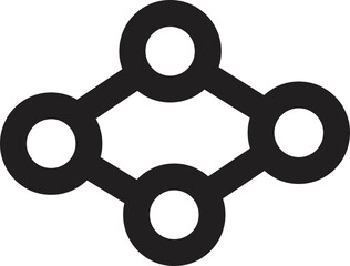 Abstract dot and connection logo illustration in trendy and minimal style