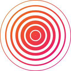 Abstract color halftone circle logo illustration in trendy and minimal style