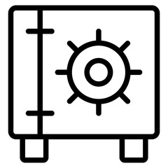 Obraz premium safe line icon black color