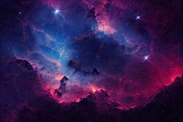 Colorful night sky space. nebula and galaxies in space. astronomy concept background.	 - obrazy, fototapety, plakaty