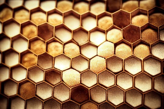 Yellow Honeycomb closeup © vuang
