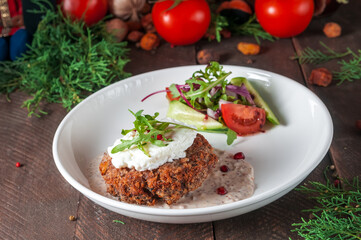cutlet with vegetables