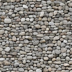 Stone wall texture Seamless background with different sized stones Digital illustration
