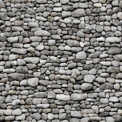 Stone wall texture Seamless background with different sized stones Digital illustration